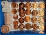 .999 Copper Bullion Coin ROunds -57 1 oz, 7 - 1/2 oz and 40 1/4 oz rounds