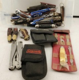 Lot Of Folding Camp and Muti Use Pocket Knives