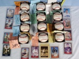 Box of 12 Autographed Baseballs with Event Fliers, Signing Ticket and Baseball Card