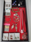 Tray of Sterling Silver Jewelry