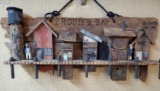 1979 Brodie's Bay Folk Art Wall Hanging of Wharf