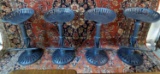 4 Thomasville Iron Tractor Seat Stools