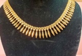 Vintage Italian 14k Gold Etruscan Style Fringe Necklace