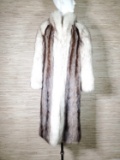 Long Fur Coat with Fox Sleeves, Lapel, & Collar by Kakas