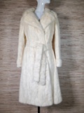 Vintage White Ermine Fur Coat by Kakas