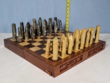Vintage Hand Carved Soapstone Chess Set