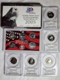 5 PSCG PR69DCAM 2000-S State Quarters and 2005-S US Mint 50 Stae Quarters Silver Proof Set