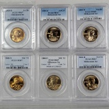 6 PCGS MS67 Millennium Set Sacagawea Dollars