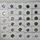 29 Carded Mercury Dimes, 1941-1944