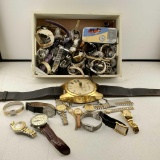 Lot Of 70+ Wrist Watches & 1 Desk Radio