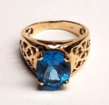 14K Yellow Gold & Topaz Ring