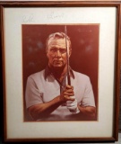 Arnold Palmer Portrait Print Signed by Palmer and Artist