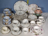 50+ pcs Bone Cina and Pocelain Teaware incl Shelley