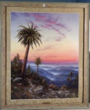 Thomas Kinkade Desert Sunset Signed Limited Edition Lithograph in Original Mat and Frame