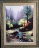 Thomas Kinkade Creekside Trail limited Edition Artist Print in Original Mat and Frame