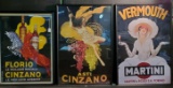 3 Framed Iconic Alcohol Repro Posters by Renowned Illustrator Leonetto Cappiello