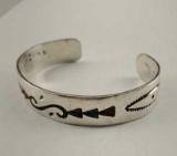 Vintage Navajo Pawn Sterling Silver Turquoise & Red Coral Mosaic Inlay Native American Cuff Bracelet