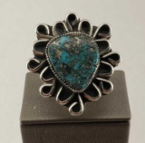 Sterling Silver Navajo Native American & Turquoise Ring