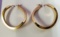 18K Yellow Gold Modern Art Hoop Earrings