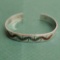 Vintage Pawn Sterling Silver Inlaid Crushed Turquoise & Red Coral Un-Signed Navajo Cuff Bracelet