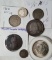 7 Silver Commemorative and 1800s US Coins and 1794 John Howard Half Penny
