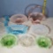 Collection Of 9 Pcs Of Opalescent Production Art Glass