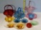 Mid Century Retro Glass Baskets, Console Sets, Vases and Bowls