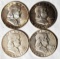 4 Better Date and Higher Grade Uncirculated Franklin Silver Half Dollars