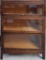 3 Stack Mahogany Finish Lawyer's Book Case