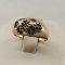 10K Yellow Gold And Muti Stone Gypsy Ring