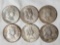 6 Uncirculated Franklin Silver Half Dollars