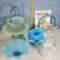 Fenton Art Glass Baskets, Cake Salvers and Bowls with Book