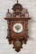 German Mauthe Freeswinger Antique Wall Regulator Clock With Mixed Wood Case
