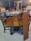 Round Oak Table with 3 Leaves and 4 Chairs