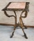 Victorian Cast Brass Plant Stand With Tile Top