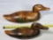 Pair Of J.B Garton Hand Carved Grain Decorated Duck Decoys