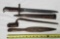 CIvil War Era and WWI Bayonets and Tribal Spear Point oint