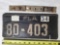 1934 Florida License Plate with Date Tab