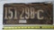 1924 Florida License Plate with Original Paint and Weight Tab