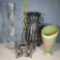 4 Glass, Pottery and Metal Statement Vases and Planters