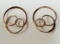 Pair Of 14K Yellow Gold Organic Shape Stud Earrings