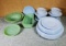 Lot of Jadite & Azurite Fire King Dishes