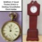 17 Jewel American Waltham Silveriod Case Open Face Pocket Watch In Desk Top Grandfather Clock Case