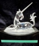 Swarovski Unicorn Figurine on Pedestal