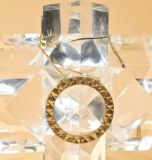 10k Gold Eternity Ring Pendant Necklace