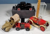 3 Hallmark Kiddie Car Classics and 1:18 1932 Ford Die Cast Models