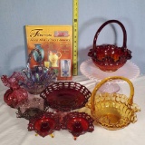 Misc Fenton Art Glass Baskets, Bowls, Console Sets and Vases