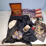 Case Lot of Mitaria with Navy Uniform, Patches, Medals and More