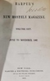 Harpers New Monthly Magazine Vol XXV June to November 1862 Bound Book