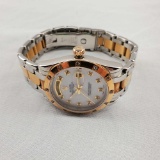 Replica Rolex Oyster Perpetual Day-Date Rose Gold Tone & Chrome Wrist Watch 16233